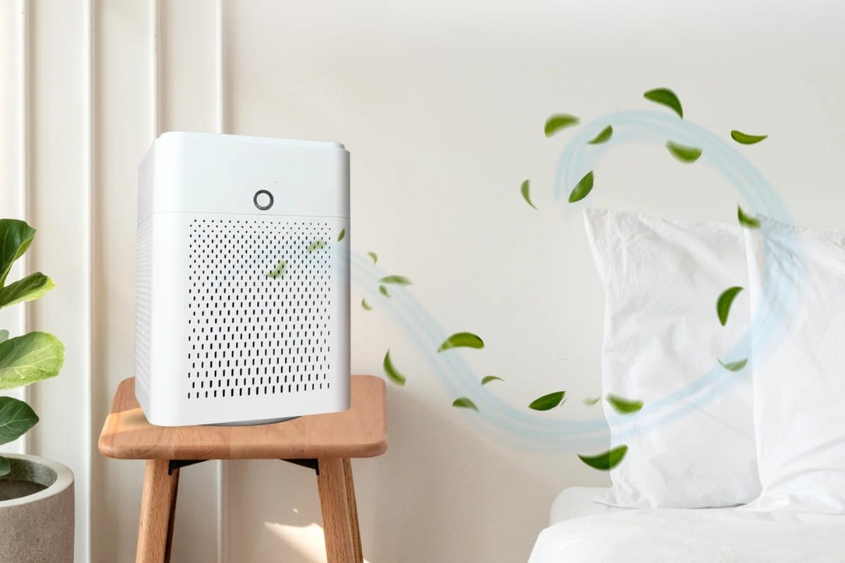 Máy lọc không khí mini để bàn có màn lọc HEPA tiên tiến