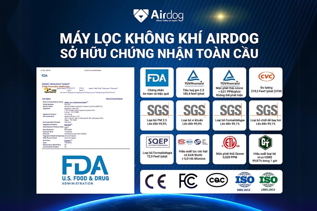 máy lọc airdog nổi bật với tpa độc quyền