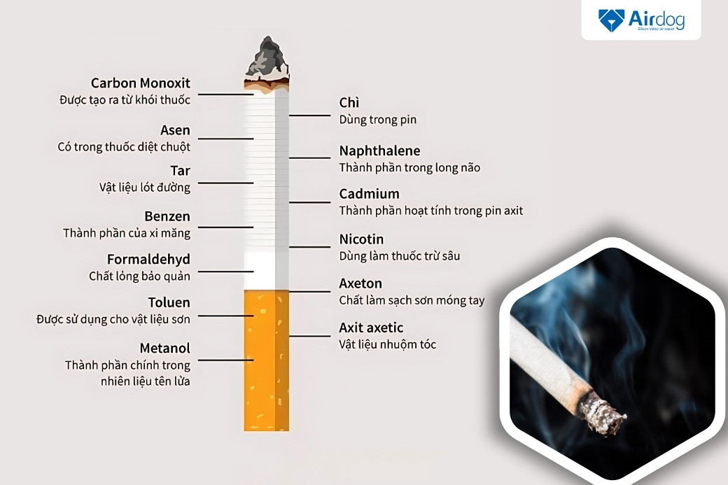 Khói thuốc lá hình thành từ gì