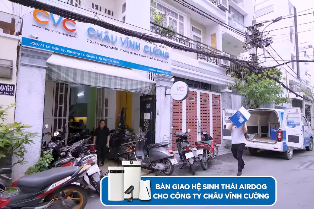 Airdog giao 7 máy lọc không khí cho CTY Châu Vĩnh Cường