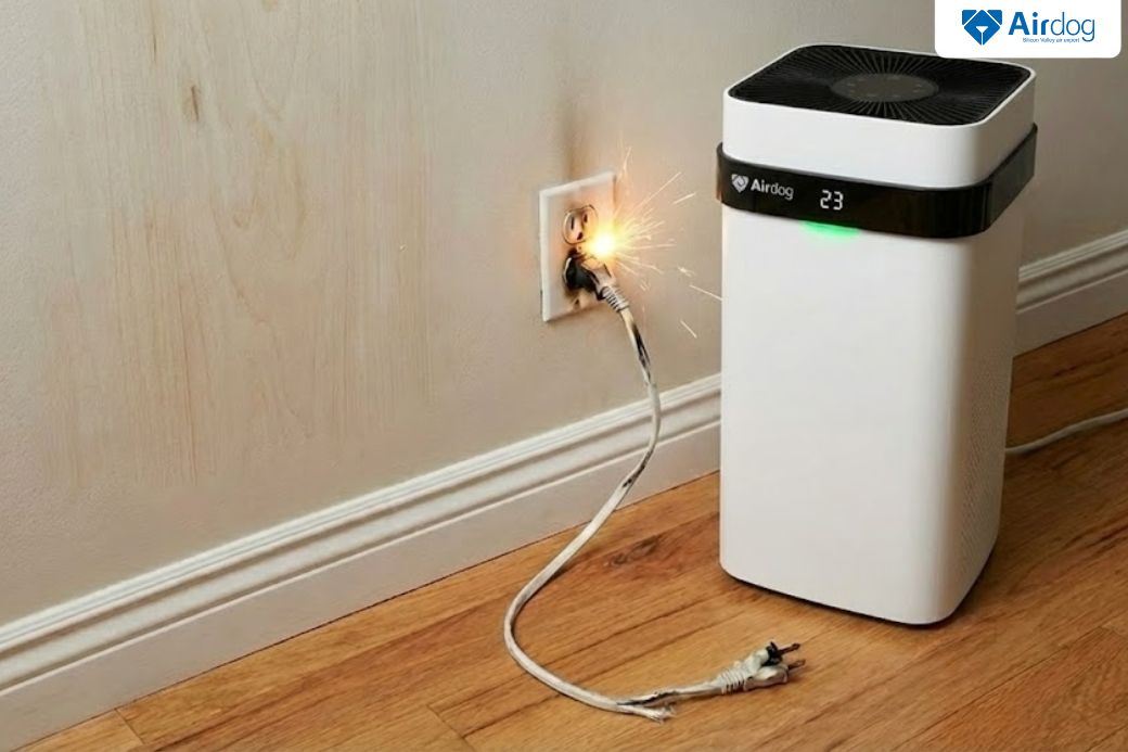 Máy lọc không khí không vào điện