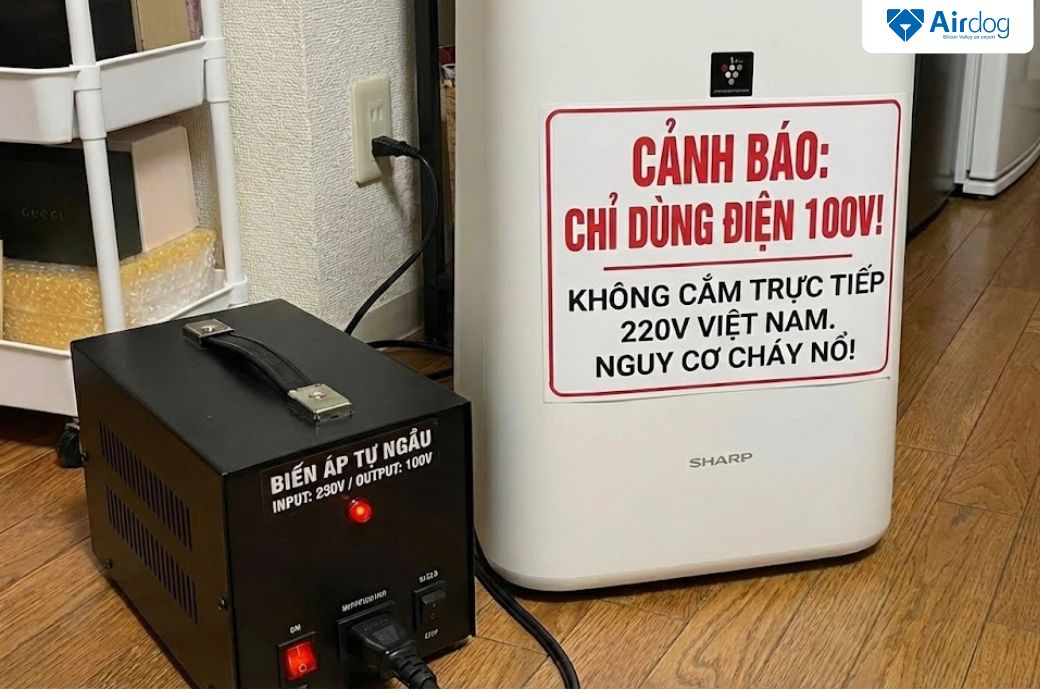 nguồn điện 100v cho máy lọc không khí nhật bản