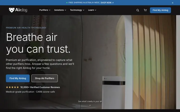 Website Airdog Úc