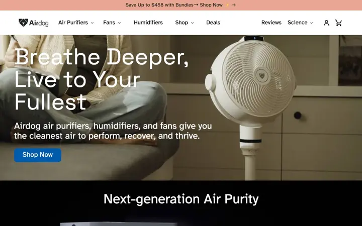 Website Airdog Hoa Kỳ