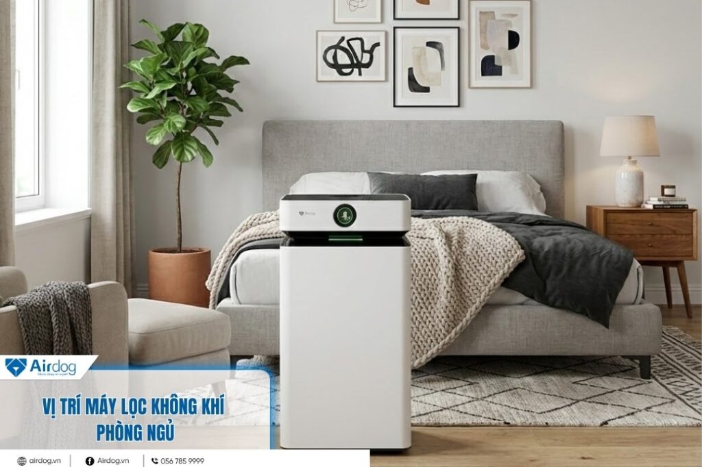 vị trí máy lọc không khí phòng ngủ