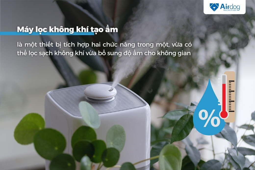 Máy lọc không khí tạo ẩm là gì