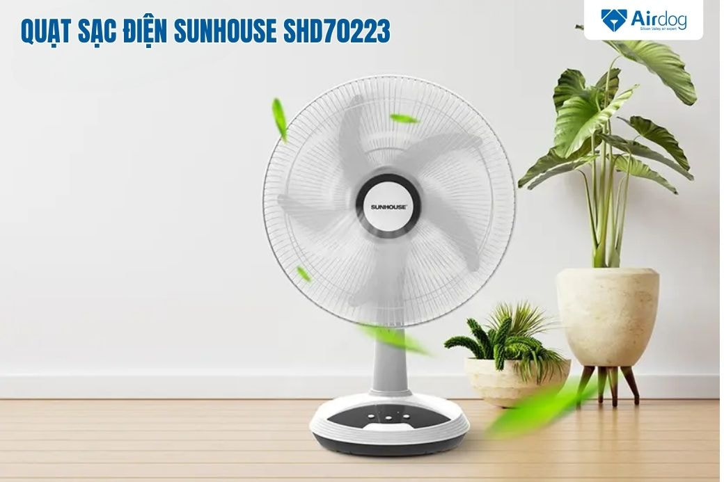 Quạt sạc điện Sunhouse SHD70223