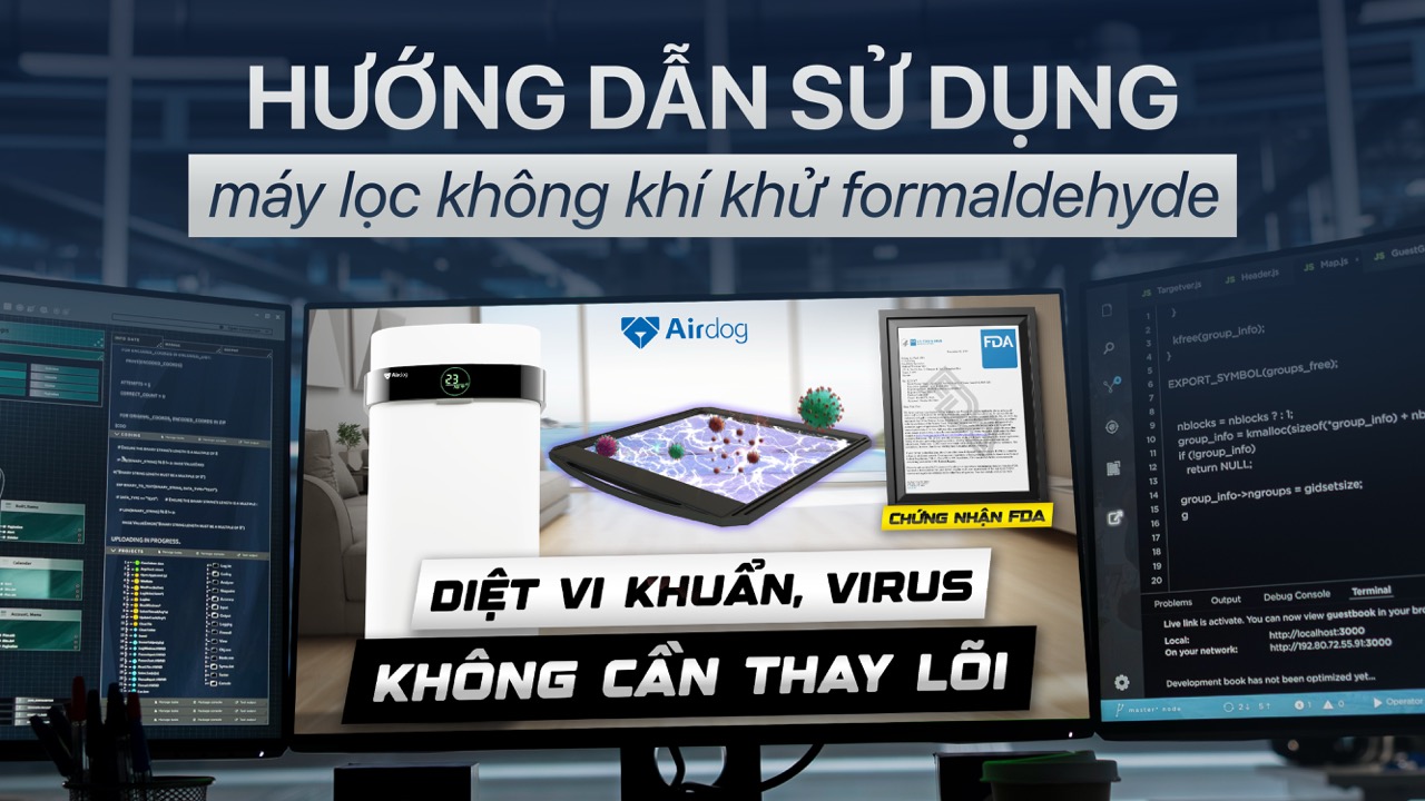 Hướng dẫn sử dụng máy lọc không khí khử formaldehyde