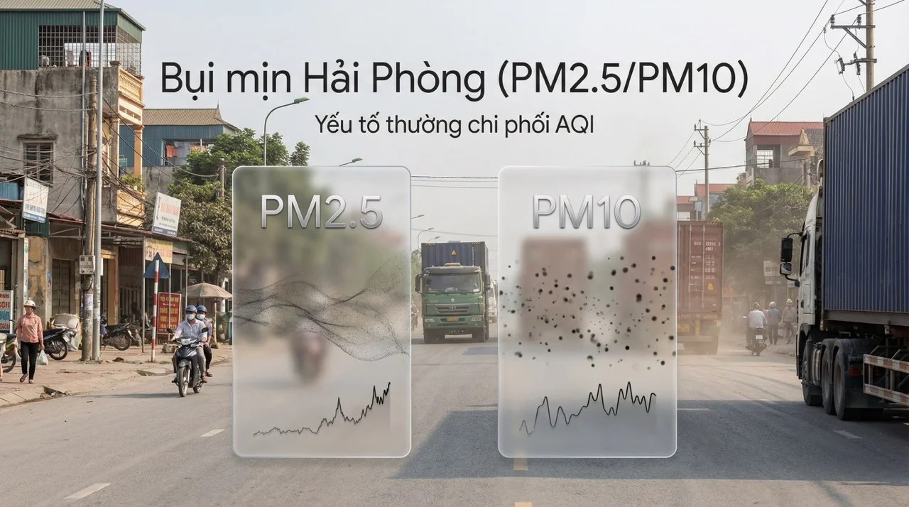 Bụi mịn Hải Phòng (PM2.5:PM10)
