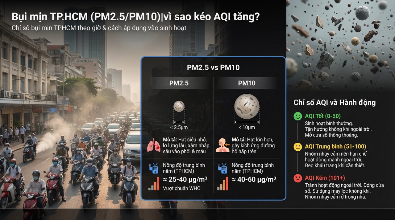 chỉ số bụi mịn TPHCM