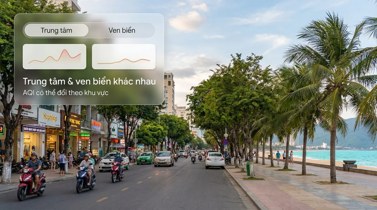 Không khí Nha Trang theo khu vực