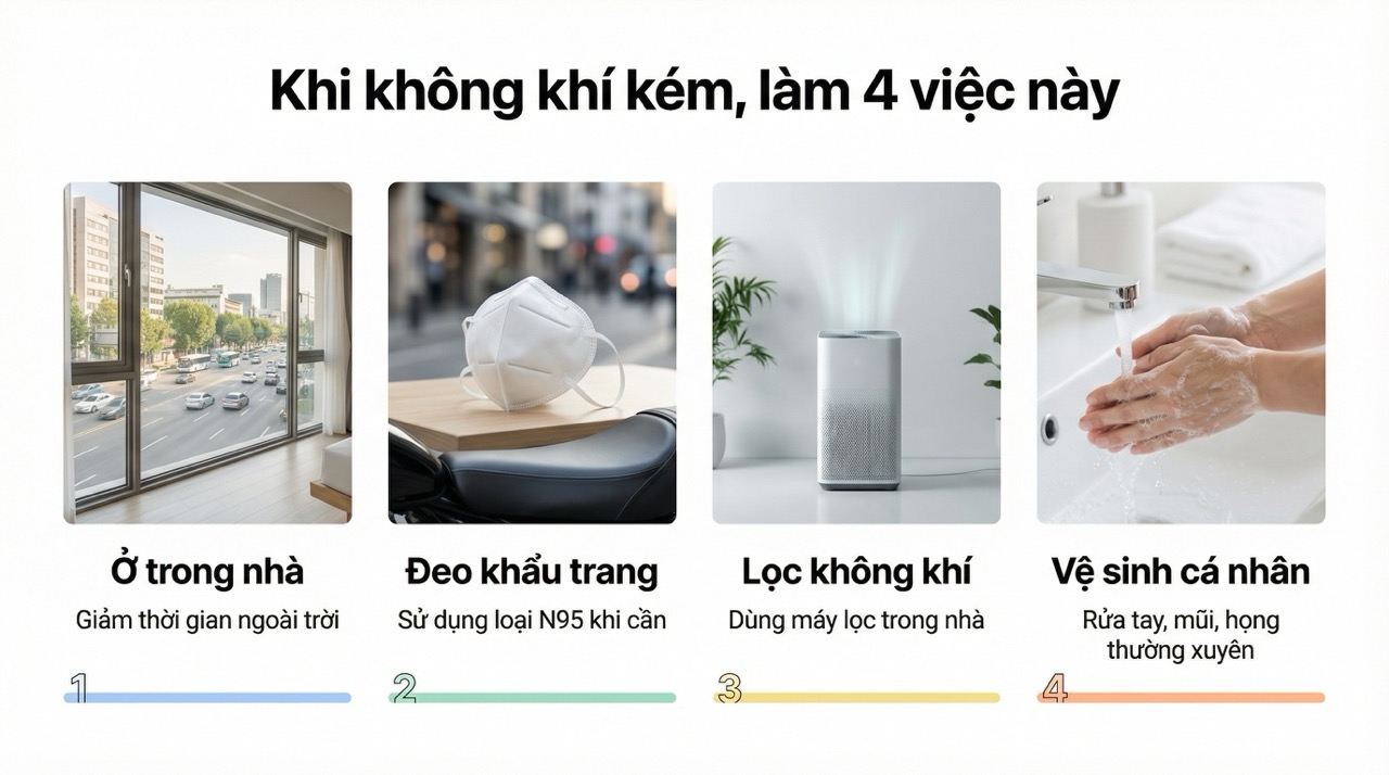 làm gì khi chất lượng không khí TPHCM xấu