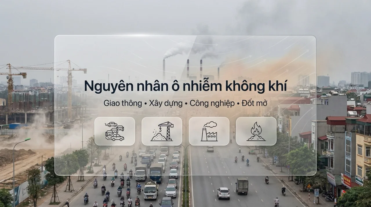 Nguyên nhân gây ô nhiễm không khí ở Việt Nam