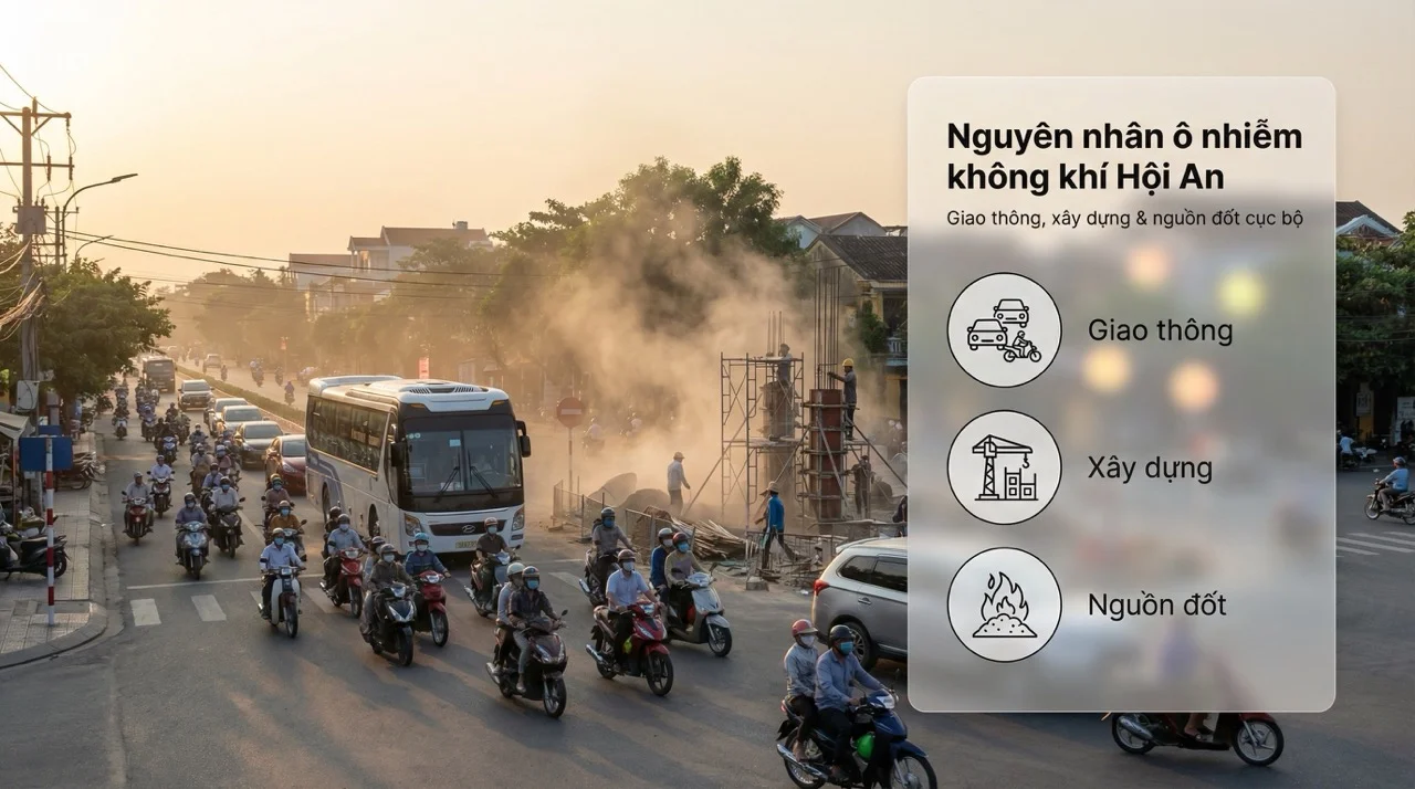 Nguyên nhân gây ô nhiễm không khí ở Hội An, Quảng Nam