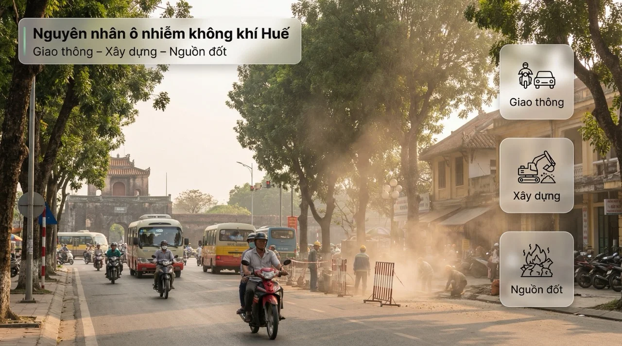 Nguyên nhân gây ô nhiễm không khí ở Huế