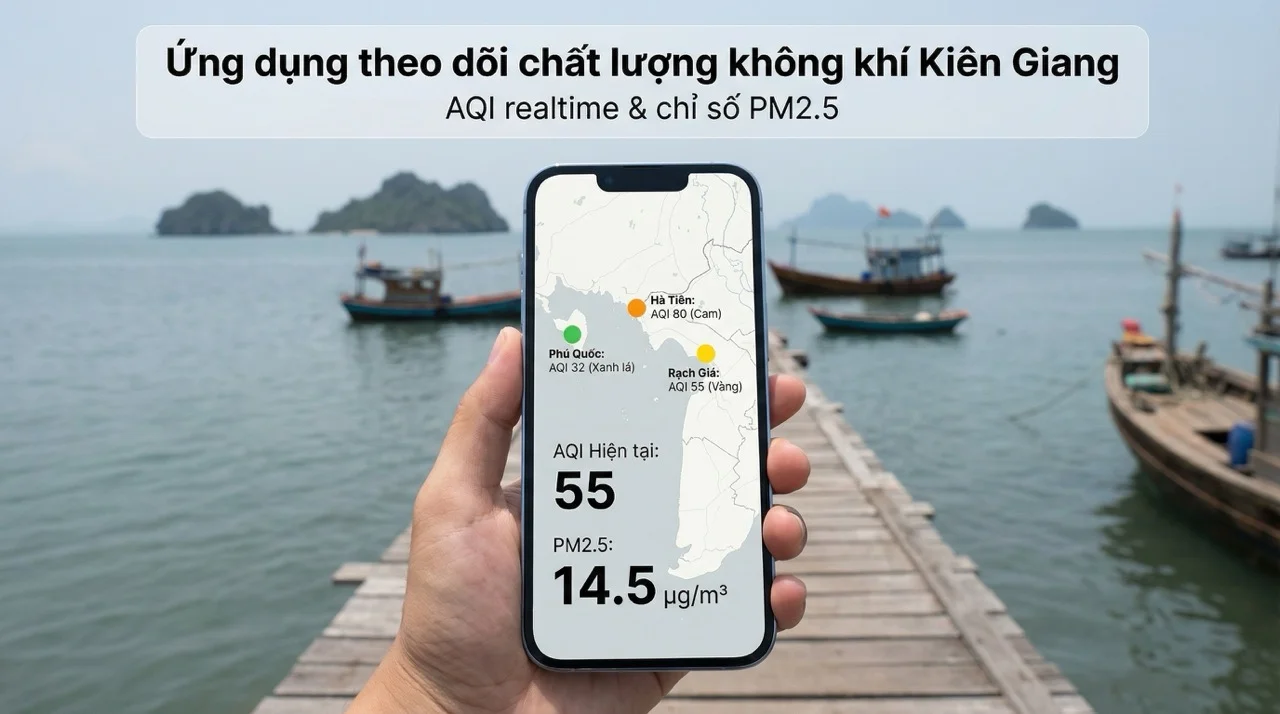 Những ứng dụng hữu ích theo dõi AQI Kiên Giang