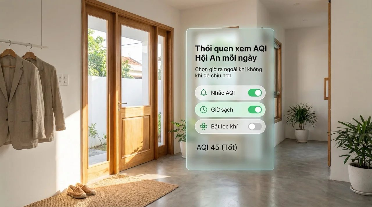 theo dõi AQI thường xuyên